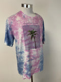 Corella Shirt Mens Small Tee Tie Dye Floral Brush Stroke Hawaiian Pink Blue N71