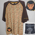 Vintage Attitude Retro Y2k Shirt Men's Ape All over Print T shirt Skater 2xl