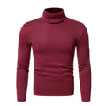 Mens Roll Neck Lightweight Jumper T-Shirt Turtle Funnel Long Sleeve Polo Tops