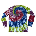 Y2k Hippie Tie Dye Shirt Men M L Long Sleeve Lightweight Stretch Jersey Colorful
