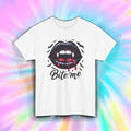 Bite Me Vampire Lips Shirt | Gothic Halloween Spooky Funny Horror Aesthetic Tee