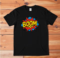 BOOM Comic T-Shirt | Retro Pop Art Graphic Tee | Funny Cartoon Explosion Shirt