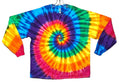 Tie Dye Shirt | Pinwheel Rainbow Spiral | Long Sleeve Handmade TShirt | Small-6X