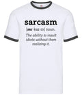 Sarcasm Definition - Mens Ringer - Sarcastic Funny Dictionary Hilarious