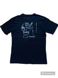 Vintage 90s Jean Michel Basquiat Evil Thought Revenge Pop Art Tee Black T-Shirt