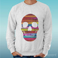 Felpa Man Light Sweater Light Grey " Skull Art. Colour "