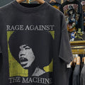 90s Rage Resist RATM X Angela Davis Faded T-Shirt Black XL