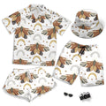 Boho Butterfly Seamless Short Beach Men Women Short And Hawaiian Shirt