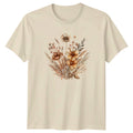 Boho Floral T-Shirt Womens Spring Nature Gift For Her