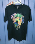 New Peace Pup Graphic Tee Medium Groovy Art To Wear Casual Boho Dog Lover