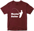 Master Baiter T-shirt Fishing Top Carp Slogan Funny Joke Novelty Fun Gifts