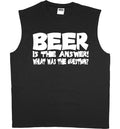 Mens Sleeveless T-shirt Muscle Tee Funny Beer Gift Shirt Tank Top