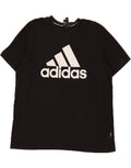 ADIDAS Mens Graphic T-Shirt Top XL Black Cotton NH02