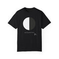 Minimalist Geometric Last Quarter Moon For Black T-shirt Design