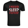 I Need Sleep Coffee Humor Typography Graphic T-Shirt