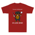 Rottweiler I’m Never Drinking Again Oh Look Wine Funny Vintage Men's T-Shirt