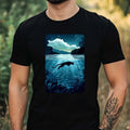 Mens Panther Swim In Ocean Motif Cotton T-Shirt Size XS to 5XL