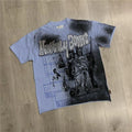 First Row street-style glitter-letter-print  T-shirt