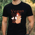 Mens Vegan Print Cotton T Shirt Size XS to 5XL