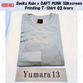 Geeks Rule x DAFT PUNK Silkscreen Printing T-Shirt 02 Ivory