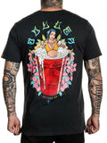 Sullen Men's Soloha Short Sleeve T-shirt Bikini Girl in Cup Of Beer Tattoo Tee