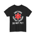 Emotional Support Husband T-Shirt Funny Do Not Pet Humor Gift Snake Emblem