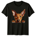 Cute Pharaoh Hound Dog Peekaboo Funny Pet Lover Graphic T-Shirt