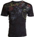 Archaic Affliction Men's T-Shirt Short Sleeve BAG OF BONES Biker Black
