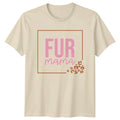 Fur Mama Leopard Paw Prints T-Shirt - Cute Cat Mom Tee