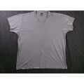 Lands End Shirt Men Large Grey V Neck Classic Lightweight Minimalist Casual