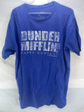 The Office Shirt Dunder Mifflin Blue Mens XL Graphic Spell Out TV Show