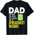 Accountant Dad Spreadsheet Wizard Finance Humor Dad Jokes Accounting T-Shirt