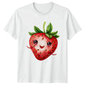 Kawaii Strawberry T-Shirt Summer Fruit Aesthetic Gift For Him And Her