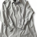 )White and Grey long sleeve button up shirt
