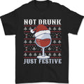 Wine Not Drunk Just Festive Funny Christmas Xmas Mens T-Shirt 100% Cotton