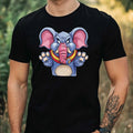 Mens Funny Elephant Print Cotton T-Shirt Size XS to 5XL