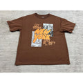 SHEIN T-Shirt Mens Medium Brown New York City Graphic Streetwear Relaxed Fit Tee