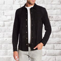 New Men's Genuine Black Suede Leather Shirt Jacket Stylish Slim Fit Shirt