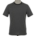 Baroni Shirt Men Size 50 US S Black Gray Striped Minimalist Casual Quiet Luxury