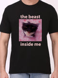 Funny Cat Meme T-Shirt "the beast inside me" Unisex