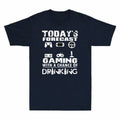 Today's Forecast Gaming With A Chance Of Drinking Funny Beer Gamer Retro T-Shirt