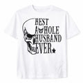 Husband Funny Skull Graphic T Shirt Trendy Boutique Style Tee Men Gift White