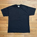 Vintage Hanes Black Blank Y2K Heavyweight 50/50 Tee Shirt Medium