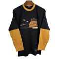 DJC Designer Jeans Co VTG NWT New York NYC Black Waffle Thermal Shirt Y2K Large