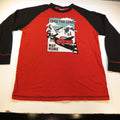 LAZY ONE TAKE THE LONG WAY HOME LONG SLEEVE TEE T SHIRT Mens M Red & Black