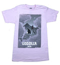 Godzilla Mens T-Shirt - Walking Below Temple in Mountains