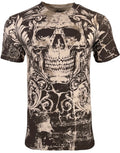 Archaic By Affliction Men's T-shirt Killory Skull Biker S-3XL