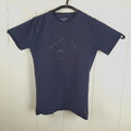 Karl Lagerfeld Shirt Men Small Blue Logo Crew Neck Short Sleeve Stretch Pullover