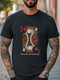 King of Hearts Graphic T-Shirt Playing Card Print Tee Trendy Unisex Tee