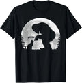 Fun Hand Boop Nose Bigfoot Sasquatch Cat Full Moon T-Shirt